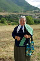 Knitting in a field